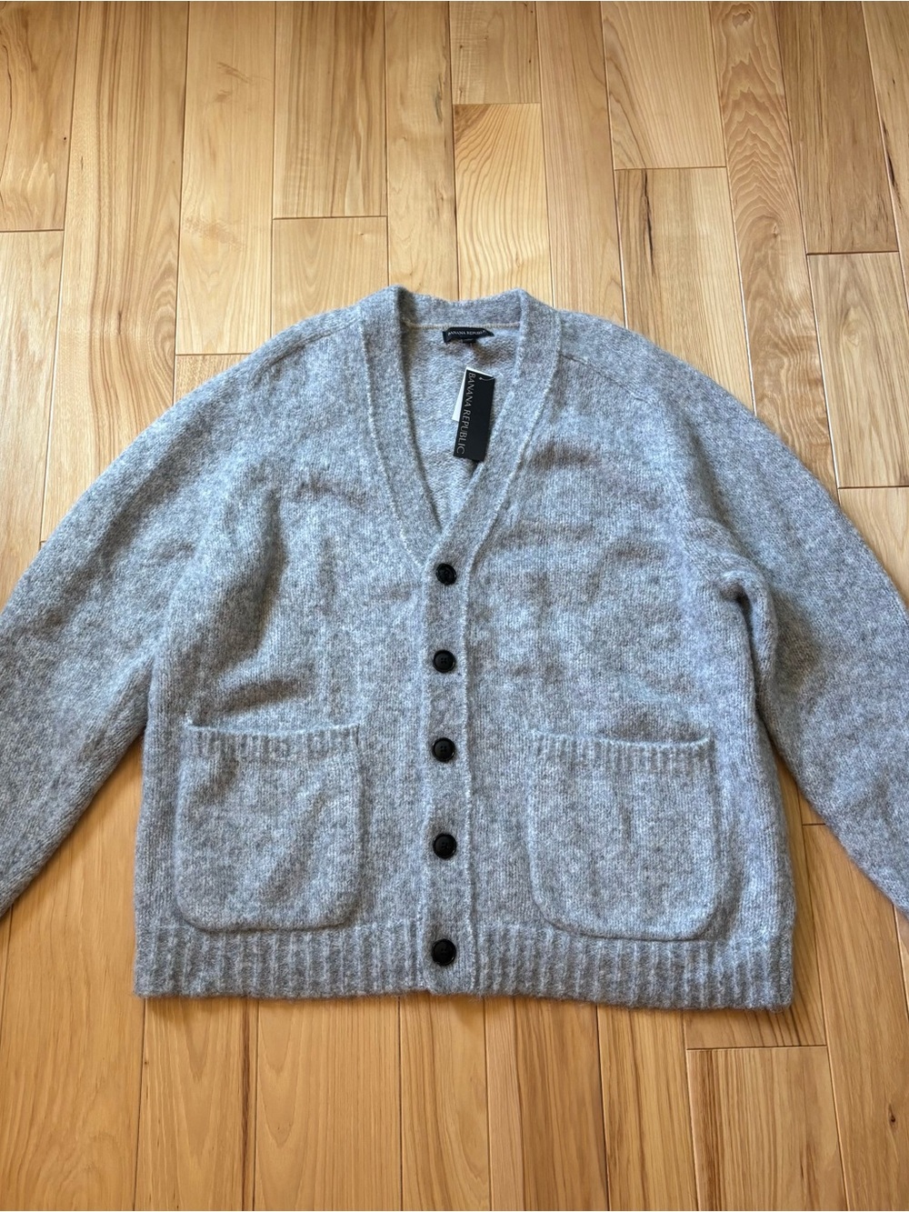 NEW Banana Republic Alpaca Blend Gray Lofty Cardigan Sweater